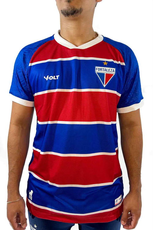 Camisa Jogo 1 Fortaleza Masculina Tricolor 2024 Volt