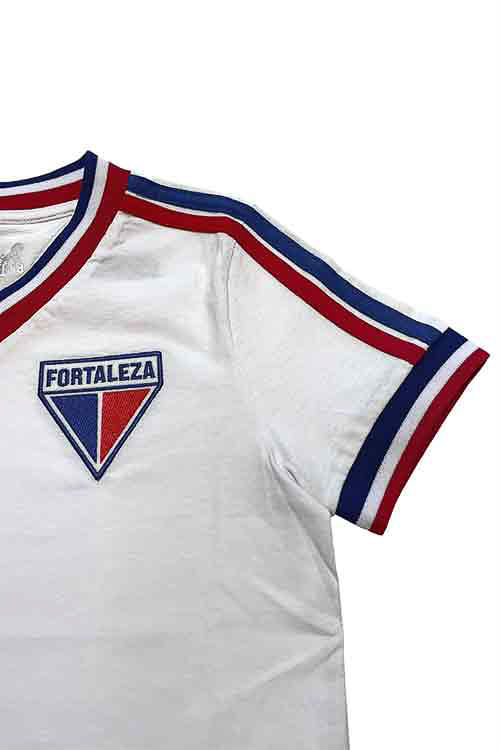 Camiseta Retrô Fortaleza Infantil Branca